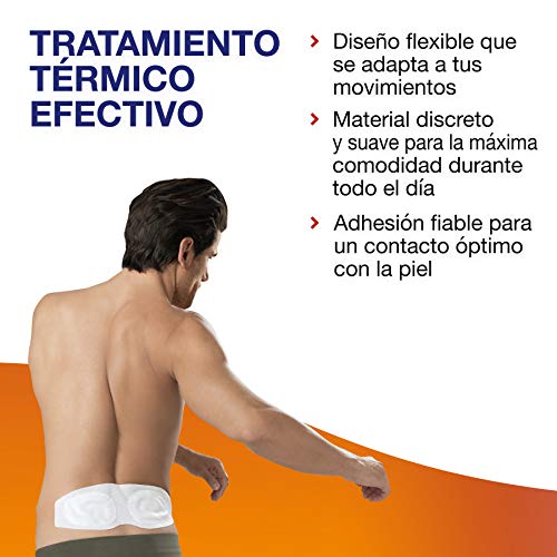 Hansaplast Spiral Heat Parche térmico lumbar y cervical, parches de calor para músculos tensos y rígidos, para el alivio del dolor lumbar, 1 x 3 parches