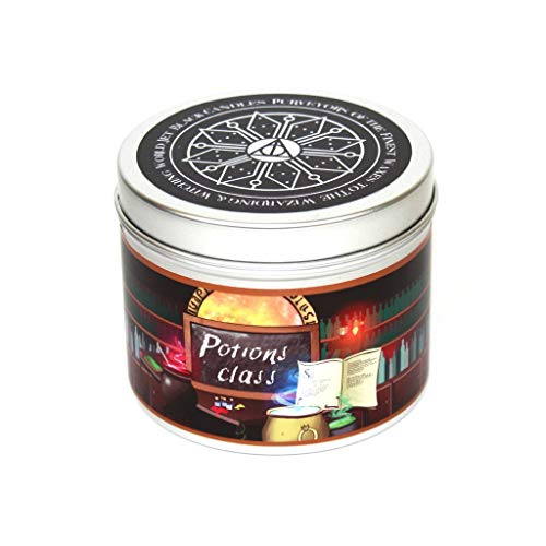 Happy Piranha LTD Vela perfumada Clase Potion Hecha a Mano con Aroma a toronja y Dulces sueños, Clase de pociones, Escuela de Brujas y Magos - Velas para Libros - Regalo literario