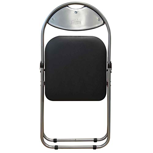 Harbour Housewares Silla de Escritorio Plegable - con Acolchado Negro