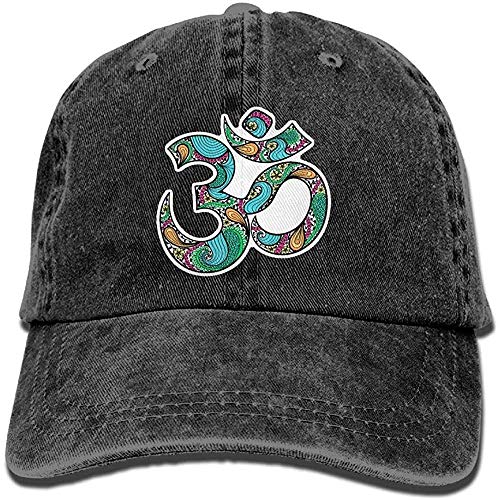 Harla Gorra de béisbol Ohm Om AumGorra de Camionero Ajustable Algodón Denim, Ohm Om AUM