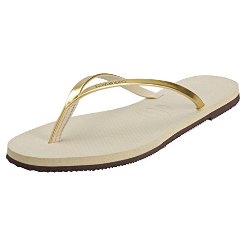 Havaianas You Metallic, Sandalias para Mujer, Dorado (Sand Grey/Light Golden), 35/36 EU