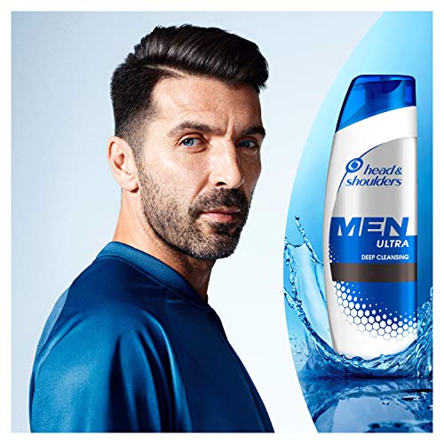 Head & Shoulders Men Ultra Limpieza Profunda Champú Anticaspa  - 2 Recipientes de 300 ml - Total: 600 ml