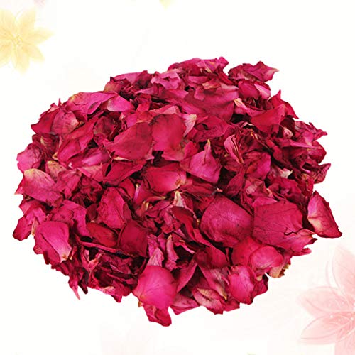 Healifty - Pétalos de rosa secos de pétalos de flores naturales para el baño, color rosa