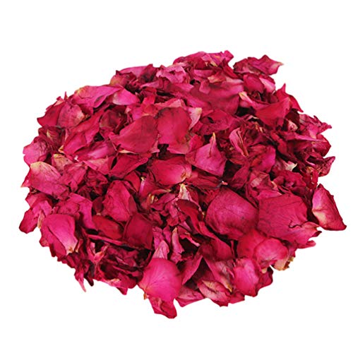 Healifty - Pétalos de rosa secos de pétalos de flores naturales para el baño, color rosa