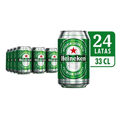 Heineken Cerveza - Caja de 24 Latas x 330 ml - Total: 7.92 L