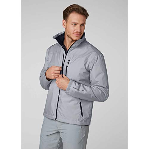 Helly Hansen Crew Midlayer Chaqueta deportiva impermeable, Hombre, Gris (Grey Fog), L