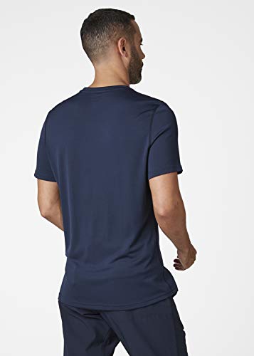 Helly Hansen HH LIFA Active Solen T-Shirt Camiseta Técnica De Protección Solar Manga Corta, Hombre, Navy, M