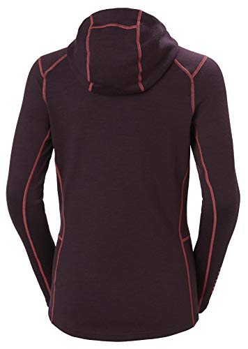 Helly Hansen LIFA Merino Midweight - Sudadera con Capucha para Mujer, Unzutreffend, Evergreen, LIFA Merino Midweight - Sudadera con Capucha, Mujer, Color Rosa Salvaje, tamaño Medium