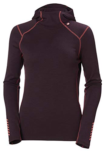 Helly Hansen LIFA Merino Midweight - Sudadera con Capucha para Mujer, Unzutreffend, Evergreen, LIFA Merino Midweight - Sudadera con Capucha, Mujer, Color Rosa Salvaje, tamaño Medium