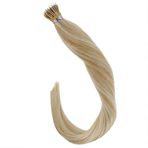 Hetto Nano Stick Tips Cabello 16 Rubio Dorado Y 22 Rubia Mediana 14Pulgada Nano Hair