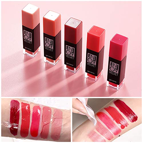 Hilai 5 Unids/pack Suave Brillo de Labios Set Caja de Regalo 5 colores Barra de Labios Mate/Superstay Matte Pintalabios Maquillaje de Belleza Brillo Labial