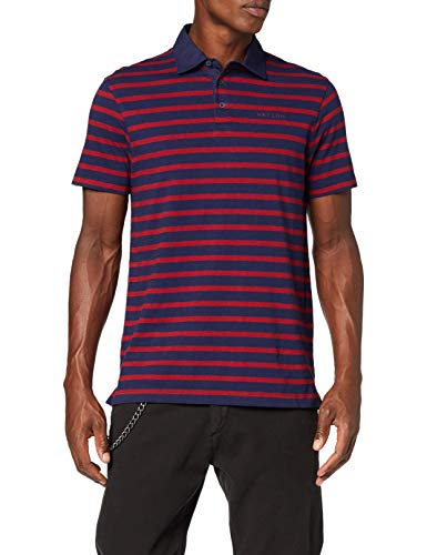 HKT by Hackett Hkt SS Str Polo, (Red/Ink 2dn), Small para Hombre