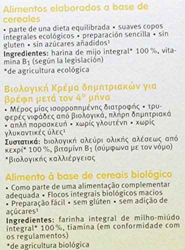 Holle - Papilla de Mijo para niños +4 meses, sin gluten, Paquete de 6 unidades x 250 g