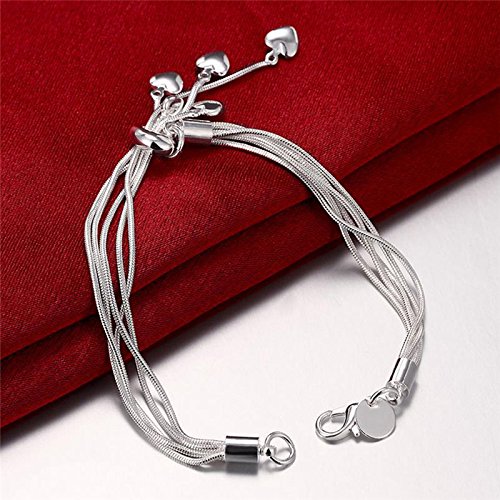 Hosaire Pulsera de Plata de Tai Chi Borlas del Corazón Que Cuelga Pulseras Mujeres de la Joyería Accesorios