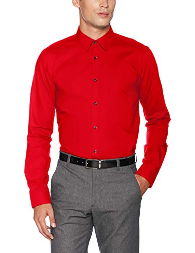 HUGO Elisha01 Camisa, Rojo (Medium Red 615), X-Large (Talla del Fabricante: 43) para Hombre