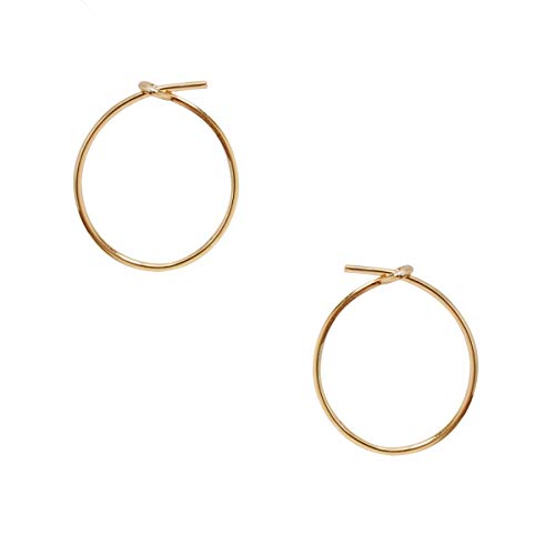 Humble Chic NY Pendientes Aro Pequeño Para La Mujer - Hipoalergénica Asaltos En Peso Ligero De Alambre Pendientes De Enhebrador Loop Huggies Diminutas, Chapado En Oro Amarillo 18-0,5 Pulgadas, Elect