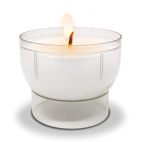 Hyoola Velas pequeñas sin perfume – Copa de plástico transparente – 7 horas (Paquete de 50)