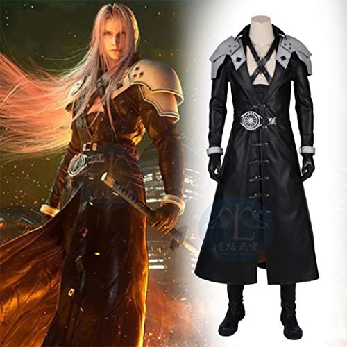 HZLQ Desgaste De Halloween Vestido Adulto Apretado Remastered Sephiroth Cosplay del Traje De Final Fantasy 7 Funcionamiento De La Etapa Traje -Regalo de Anime A-XXL