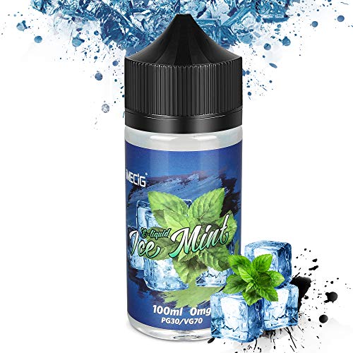 IMECIG Vaper Liquido E Liquido Vaper Jugo E Jugoso Sabor Imentol de hielo Menta Helada Ecig Vape Juice 70/30 E Liquid cigarrillos E cigarrillos electrónicos Box Mod Kits de inicio 100ml Sin Nicotina