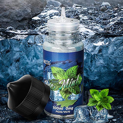 IMECIG Vaper Liquido E Liquido Vaper Jugo E Jugoso Sabor Imentol de hielo Menta Helada Ecig Vape Juice 70/30 E Liquid cigarrillos E cigarrillos electrónicos Box Mod Kits de inicio 100ml Sin Nicotina