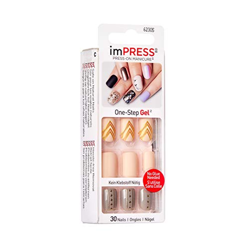 Impress BIPA040 - Uñas Artificiales, 1er Pack (1 x 30 unidades), Colores Surtidos