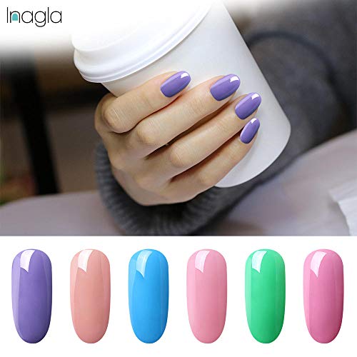 Inagla 3 en 1 Esmaltes en Gel UV LED, One Step Esmaltes Semipermanentes 8ml YBJ YBJ6040