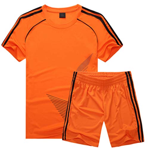 Inlefen Uniforme de Futbol Traje Niño  Manga Corta Sudadera y Pantalones Cortos Niños niñas Ropa de Entrenamiento