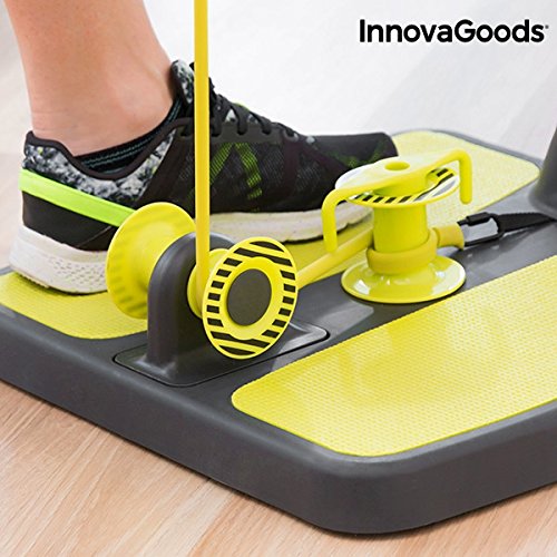 InnovaGoods IG117209 Plataforma de Fitness, Unisex Adulto, Negro/Amarillo, Talla Única