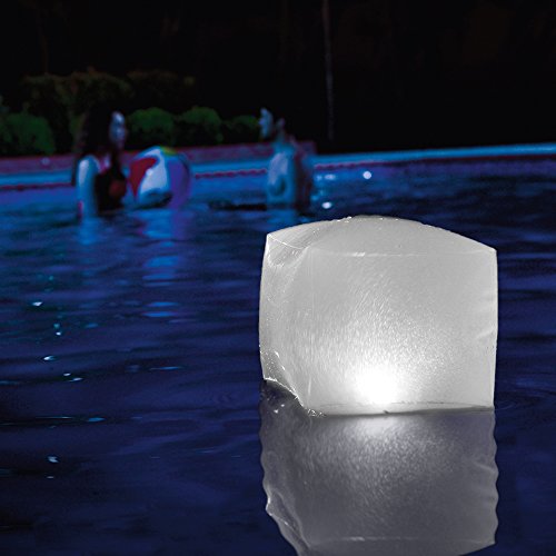 Intex 28694 - Lámpara LED flotante para piscinas & forma de Cubo 23 x 23 x 22 cm