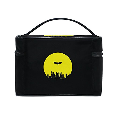 ISAOA - Bolsa de maquillaje multifuncional de Batman, bolsa de almacenamiento de cosméticos de viaje, bolsa de maquillaje, bolsa de lavado portátil para mujeres y niñas