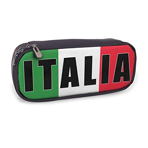 Italia Italia Italia Italia Bandera Italiana Bolsa de Almacenamiento Organizador cosméticos Bolsa de Viaje, PU, Negro, Talla única