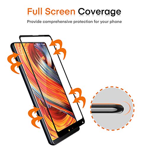 ivoler [3 Unidades] Protector de Pantalla para Xiaomi Mi Mix 2 / Xiaomi Mi Mix 2S, [Cobertura Completa] Cristal Vidrio Templado Premium, [Dureza 9H] [Anti-Arañazos] [Sin Burbujas]