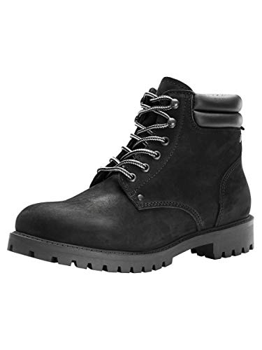 JACK & JONES Jfwstoke Nubuck Boot Mono Noos, Botas Clasicas para Hombre, Negro (Black Black), 43 EU