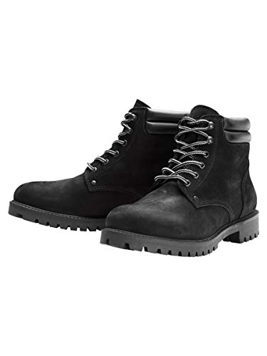 JACK & JONES Jfwstoke Nubuck Boot Mono Noos, Botas Clasicas para Hombre, Negro (Black Black), 43 EU