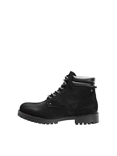 JACK & JONES Jfwstoke Nubuck Boot Mono Noos, Botas Clasicas para Hombre, Negro (Black Black), 43 EU