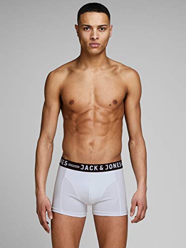 Jack & Jones Sense Trunks 3-Pack Bóxer, Light Grey Melange, Medium (Pack de 3) para Hombre