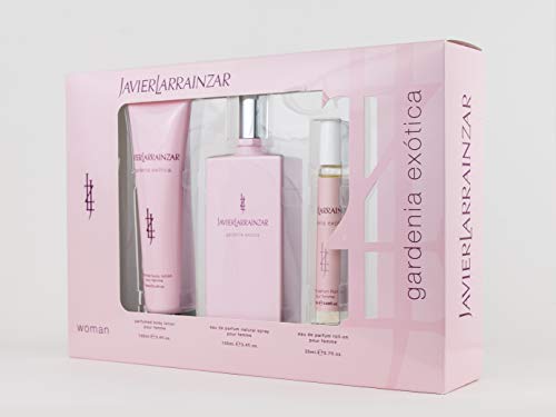 Javier Larrainzar Gardenia Exótica Woman Eau de Parfum Natural Spray 100ml + Eau de Parfum Roll-on 20ml + Body Lotion