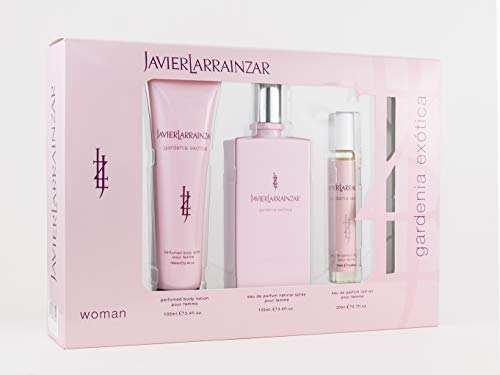 Javier Larrainzar Gardenia Exótica Woman Eau de Parfum Natural Spray 100ml + Eau de Parfum Roll-on 20ml + Body Lotion