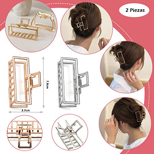 J&E, 22pcs Pinzas de Pelo, Hebillas del Pelo, Clips de Garra de Metal Accesorios Para Recoger el Pelo