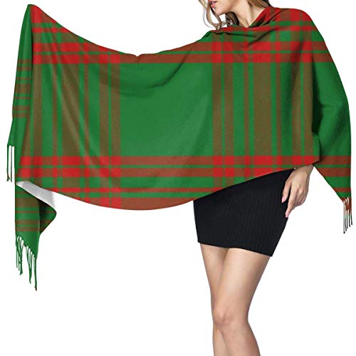 JJsister Bufandas de Mujer,Bufanda Chales para Mujer, Winter Warm Wrap Shawl MacShane Clan Tartan Print Scarves Blanket Scarf For Women Men