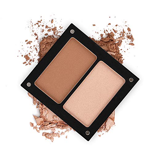 Jolly Dim Makeup - Set contorno e iluminador. Iluminador y polvos bronceadores Paleta de maquillaje para rostro Perfecto para llevar contigo