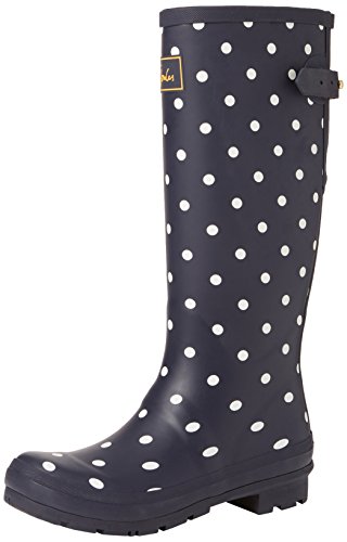 Joules Wellyprint, Botas de Agua para Mujer, Azul French Navy Spot Fnavspt, 38 EU