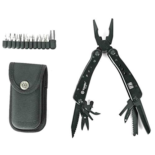 Juego de herramientas múltiples alicates plegables pesca Camping vivencia EDC Bits Gear Crimper cuchillo de bolsillo alicates cortador de alambre pelacables G201B without box