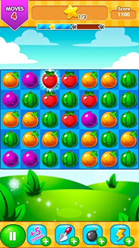 Juicy Fresh Fruit Match - Amazing match 3 puzzle game with a twist