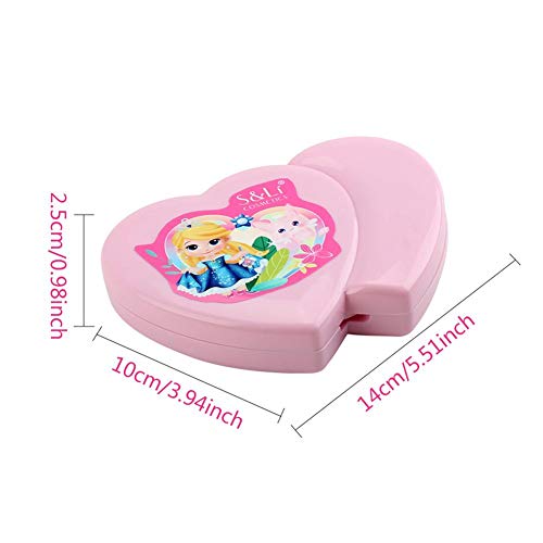 Kapokilly Juego De Maquillaje para Niñas De 24 Piezas, Juegos De Estuches Cosméticos Juguetes Tóxicos Mi Primer Juego De Maquillaje Paleta De Maquillaje Plegable con Espejo