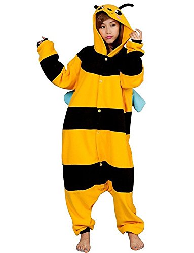 Katara-(10+ Modelos Kigurumi Pijamas Disfraz Animal Halloween Adultos, color abeja, Talla 155-165cm (1744)