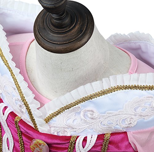 Katara 1742 - Disfraz de Princesa Aurora para Niñas, Rosa, talla del fabricante: 128