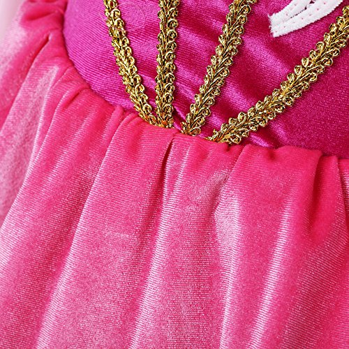 Katara 1742 - Disfraz de Princesa Aurora para Niñas, Rosa, talla del fabricante: 128