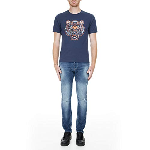 Kenzo Hombre Camiseta Tiger BLU M