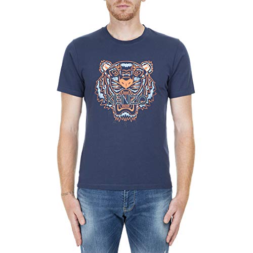 Kenzo Hombre Camiseta Tiger BLU M